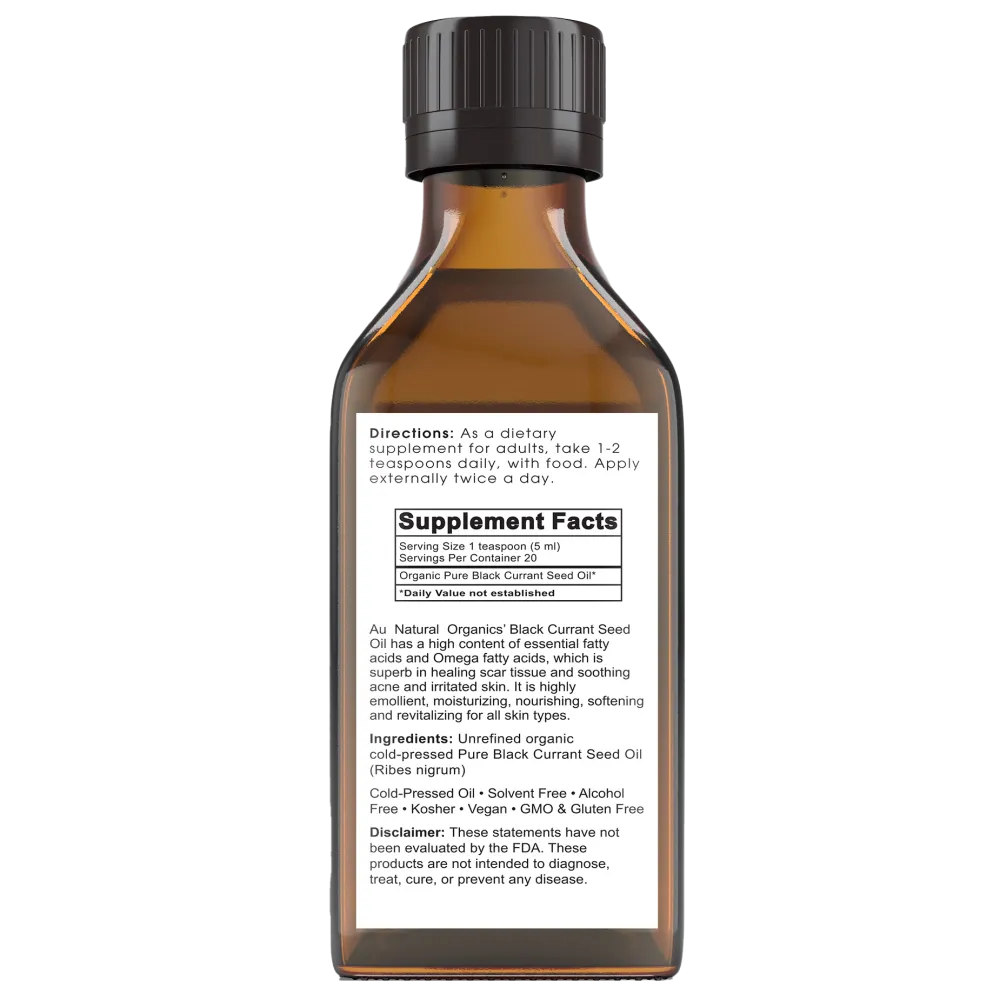 100% Organic Black Currant Seed Oil: Best For Skin