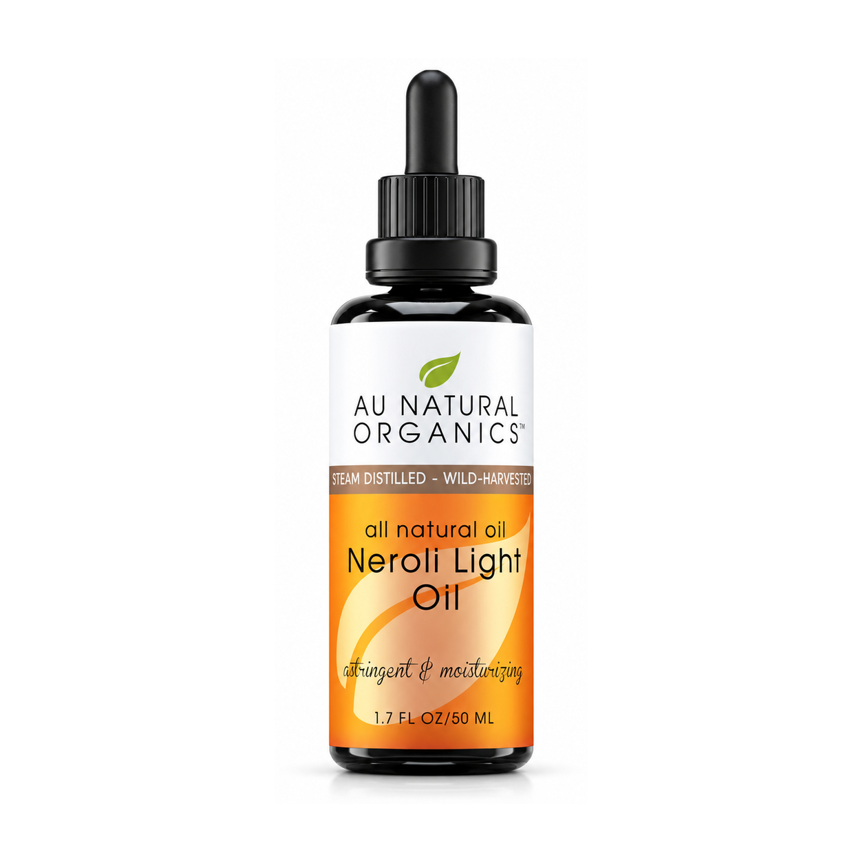 Au Natural Organics Neroli Light Oil 50ml bottle on white