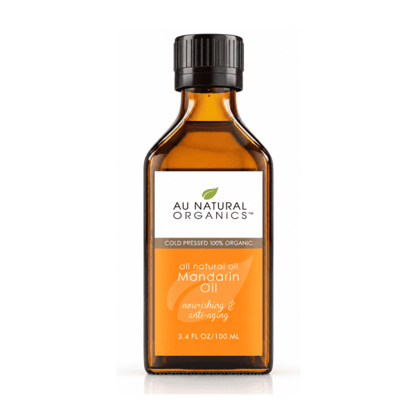 Au Natural Organics Mandarin Oil 100ml bottle on white