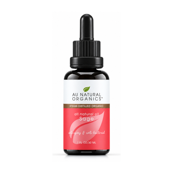 Au Natural Organics Sage 30ml bottle on white