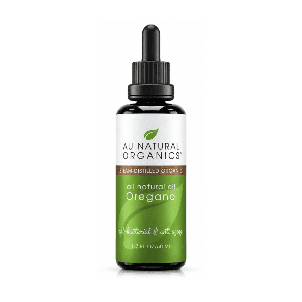 Au Natural Organics Oregano 50ml bottle on white