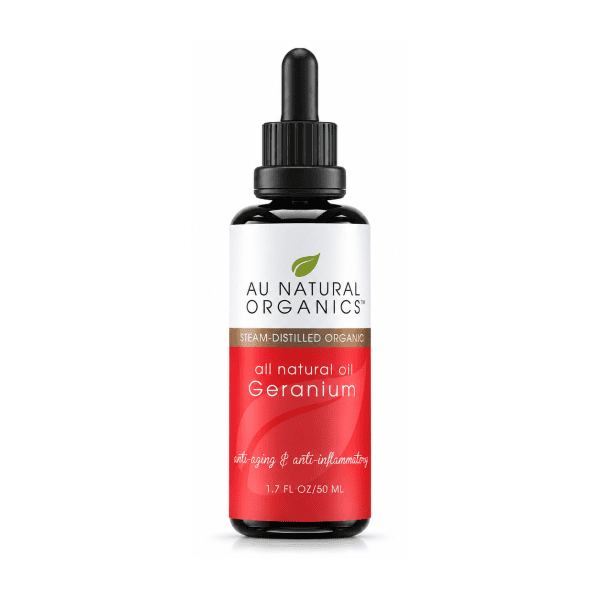 Au Natural Organics Geranium 50ml bottle on white