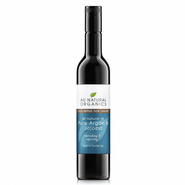 Au Natural Organics Argan Jojoba Oil 500ml bottle on white