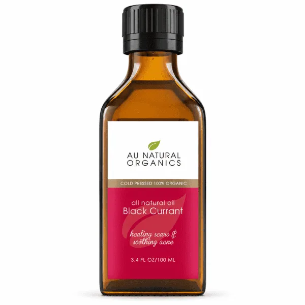 Black Currant Seed Oil 100ml bottle by Au Natural Organics on white