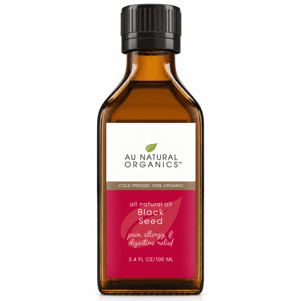 Au Natural Organics Black Seed Oil 100ml bottle on white