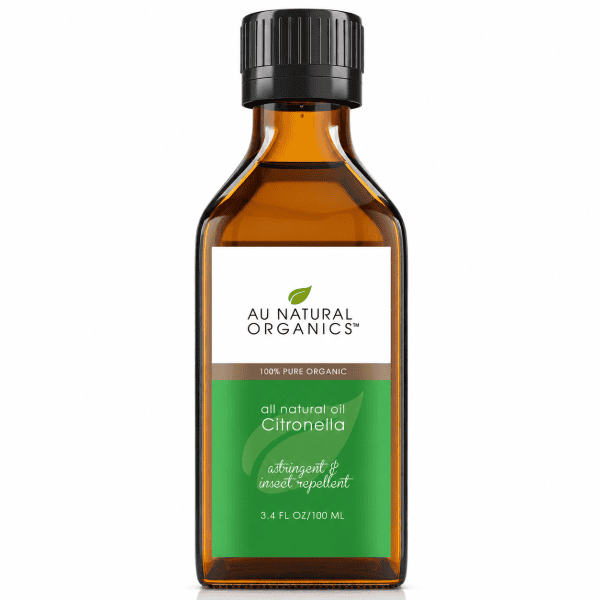 Au Natural Organics Citronella Oil 100ml bottle on white