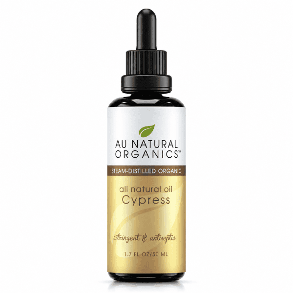 Au Natural Organics Cypress 50ml bottle on white