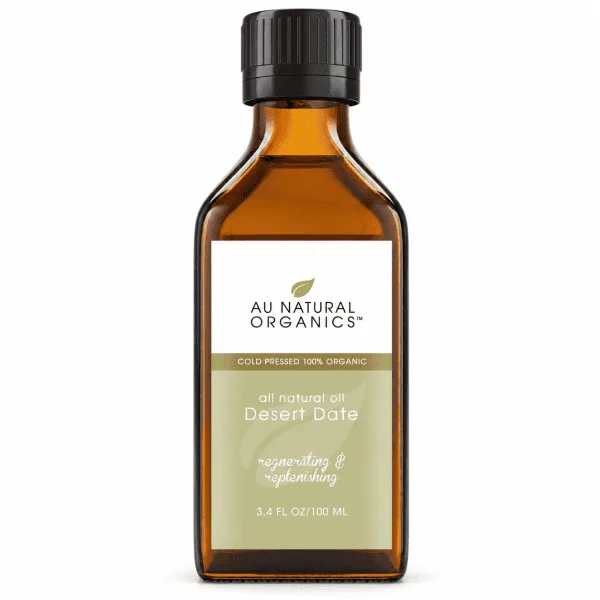 Desert Date Oil 100ml bottle by Au Natural Organics on white