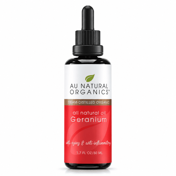 Au Natural Organics Geranium 50ml bottle on white