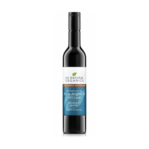 Au Natural Organics Argan Jojoba Oil 500ml bottle on white