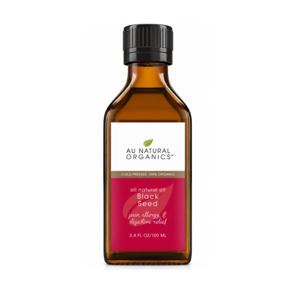 Au Natural Organics Black Seed Oil 100ml bottle on white