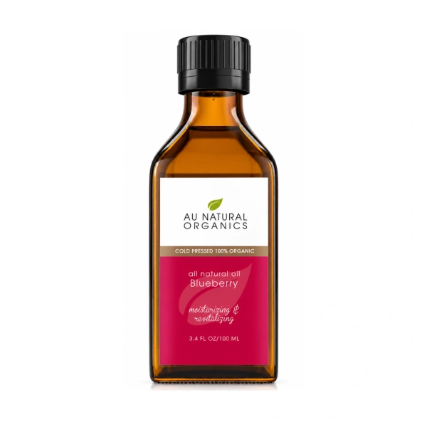 Au Natural Organics Blueberry Oil 100ml bottle on white