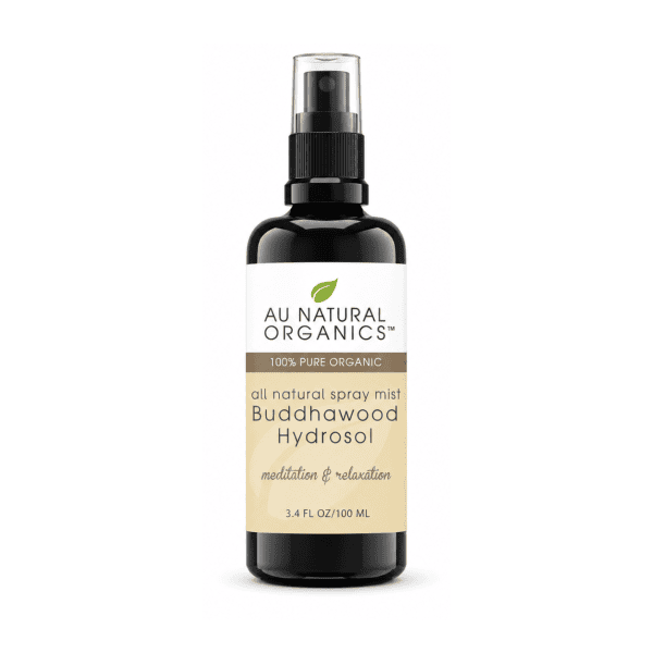 Au Natural Organics Buddhawood Hydrosol 100ml spray bottle on white