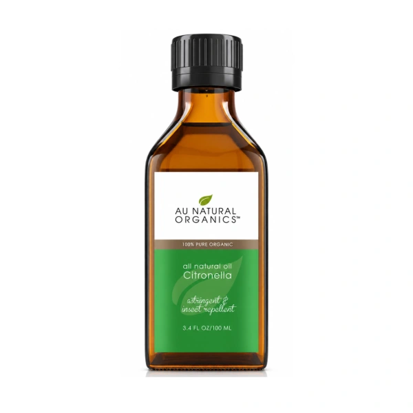 Au Natural Organics Citronella Oil 100ml bottle on white