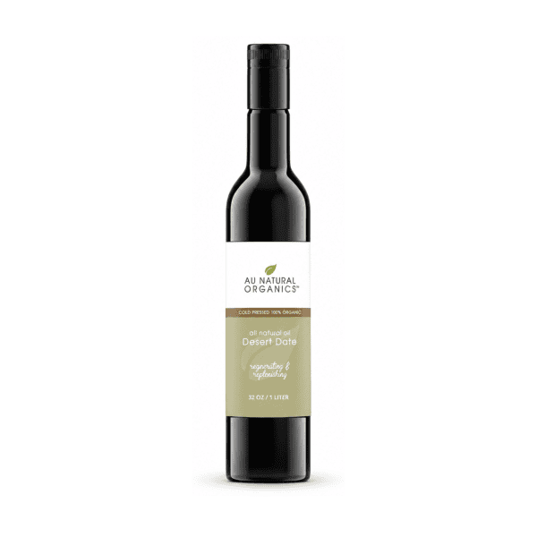 Au Natural Organics Desert Date Oil 1 liter bottle on white