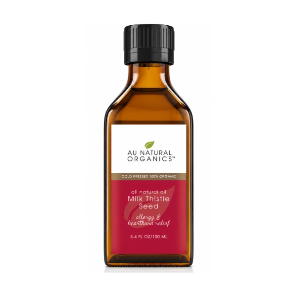 Au Natural Organics Milk Thistle Seed Oil 100ml bottle on white
