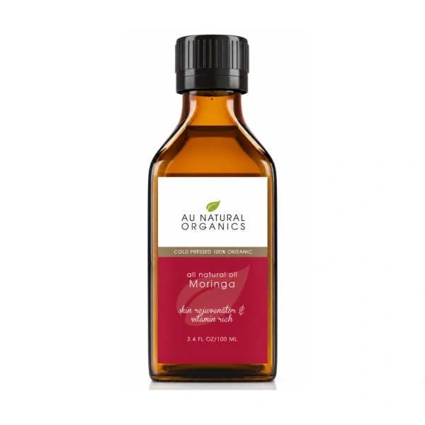 Au Natural Organics Moringa Oil 100ml bottle on white