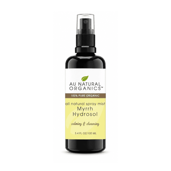 Au Natural Organics Myrrh Hydrosol 100ml spray bottle on white
