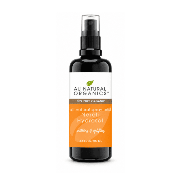 Au Natural Organics Neroli Hydrosol 100ml spray bottle on white