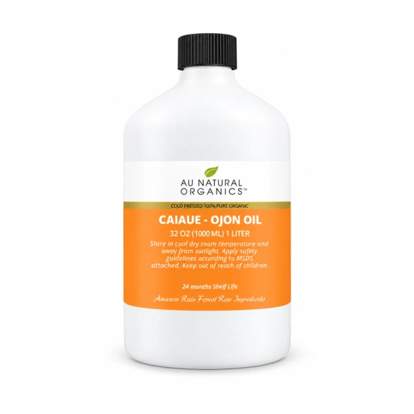 Au Natural Organics caiaue - ojon oil 1 liter white bottle on white