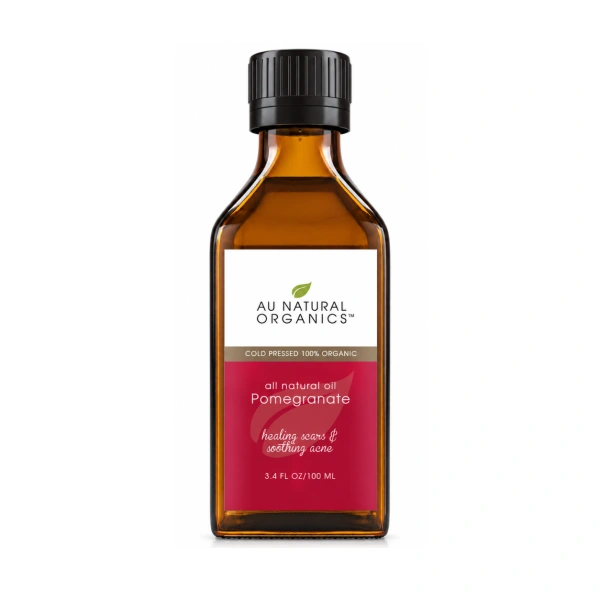 Au Natural Organics Pomegranate Oil 100ml bottle on white