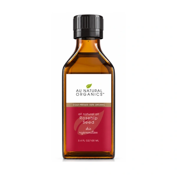 Au Natural Organics Rosehip Seed Oil 100ml bottle on white