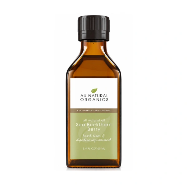 Au Natural Organics Sea Buckthorn Berry Oil 100ml bottle on white