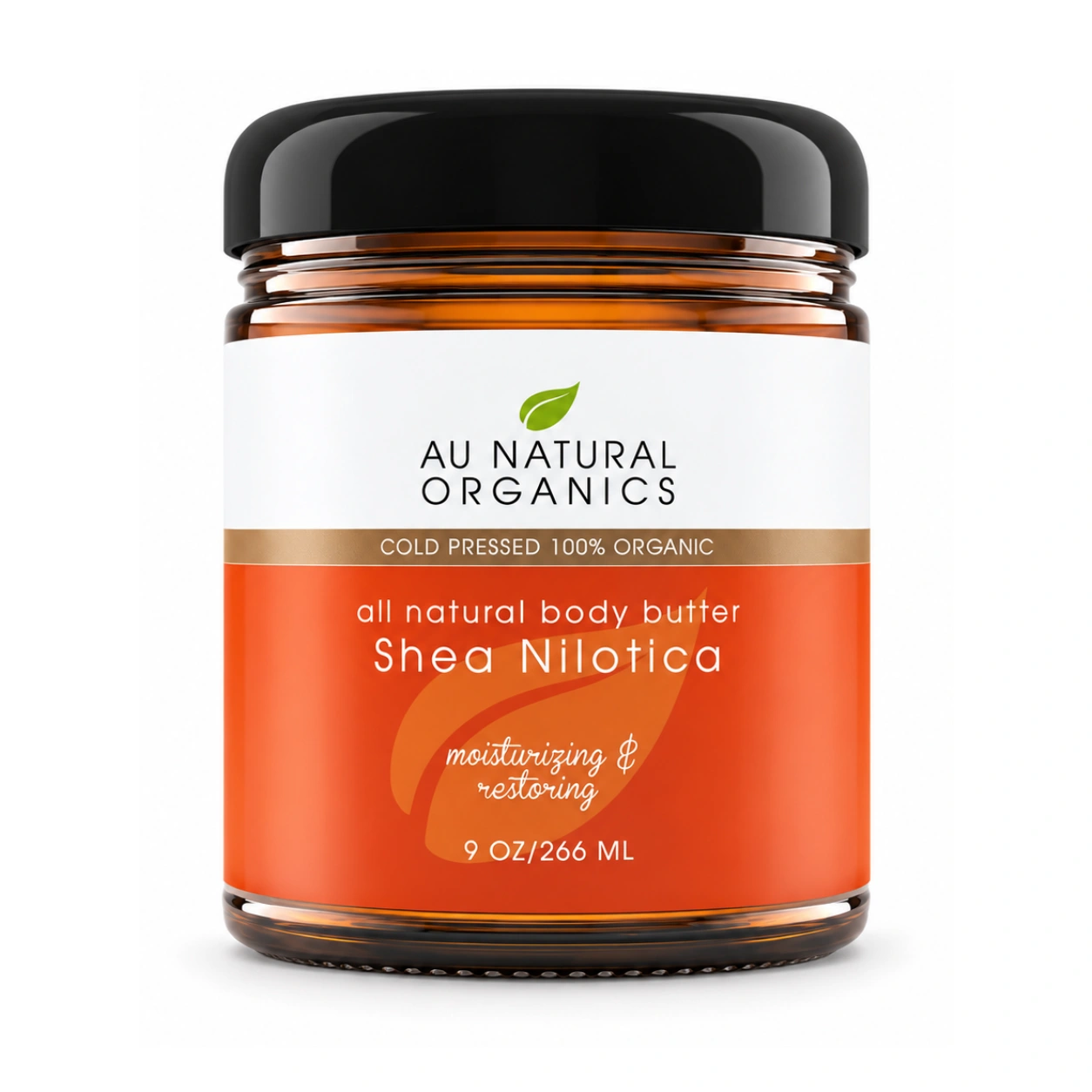 Shea Nilotica Butter 9oz jar by Au Natural Organics on white