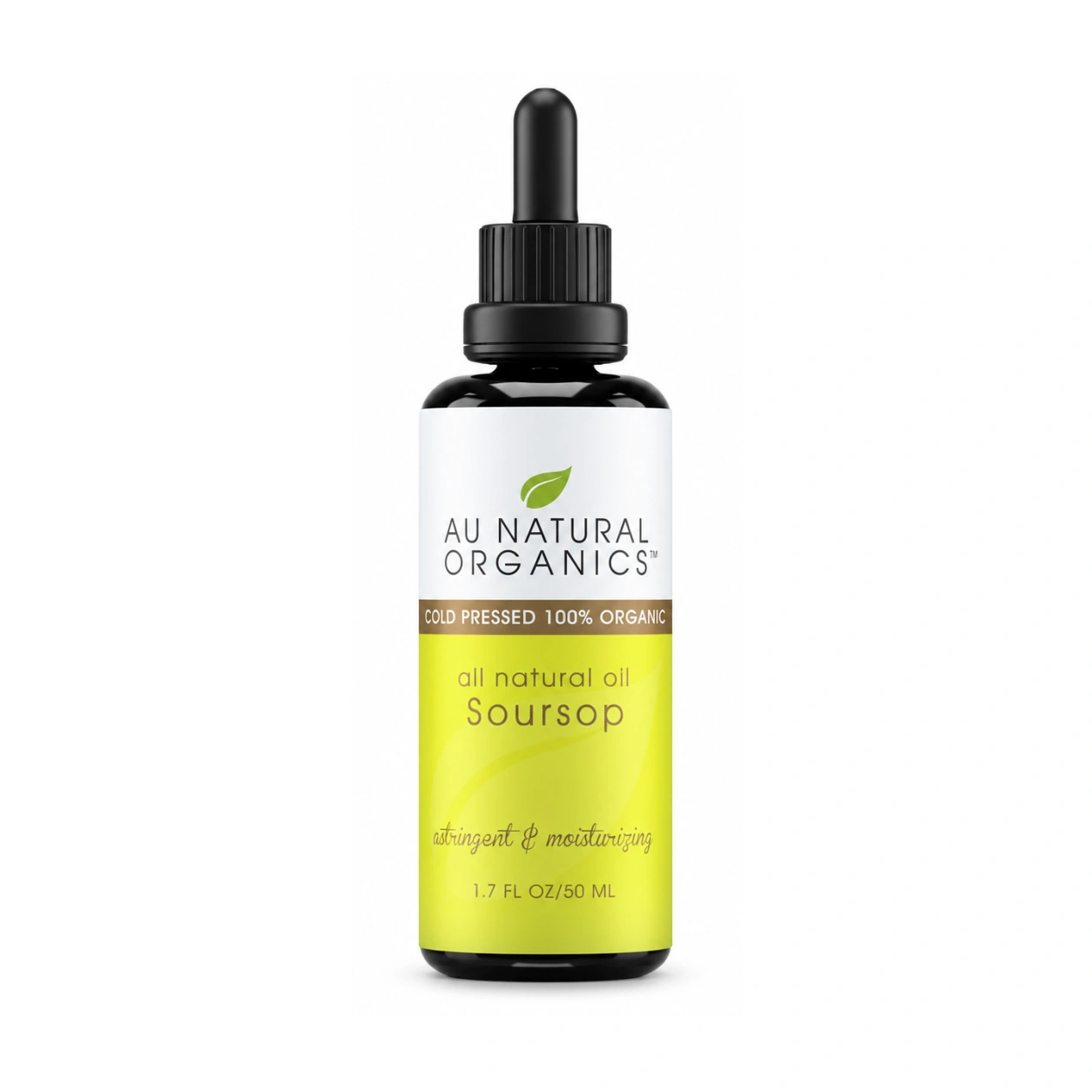 Soursop Oil 50ml dropper bottle by Au Natural Organics on white