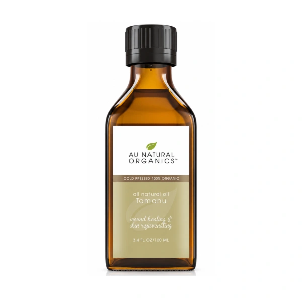 Au Natural Organics Tamanu Oil 100ml bottle on white