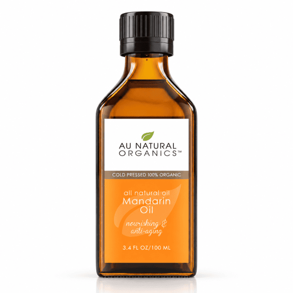 Au Natural Organics Mandarin Oil 100ml bottle on white