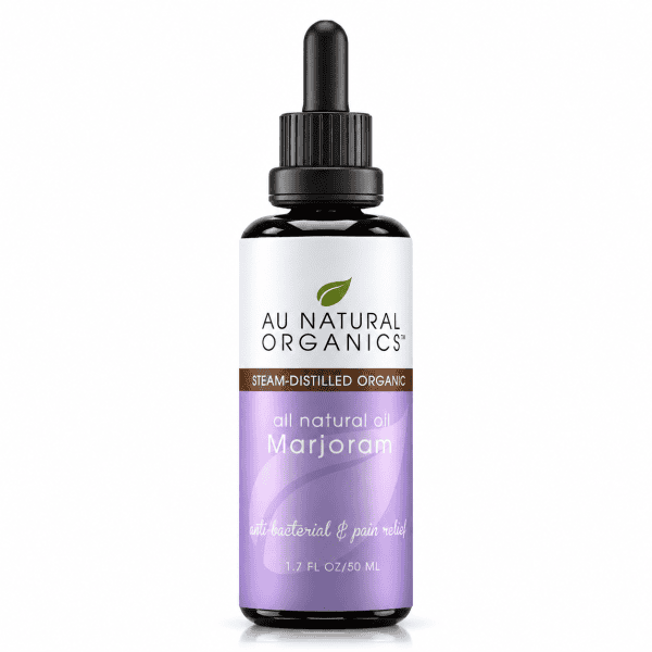 Au Natural Organics Marjoram 50ml bottle on white