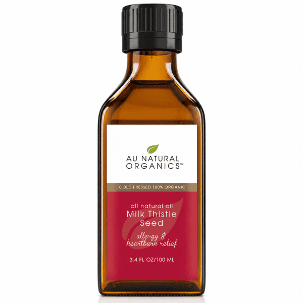 Au Natural Organics Milk Thistle Seed Oil 100ml bottle on white