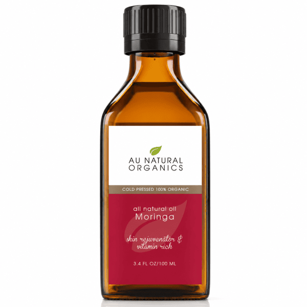 Au Natural Organics Moringa Oil 100ml bottle on white