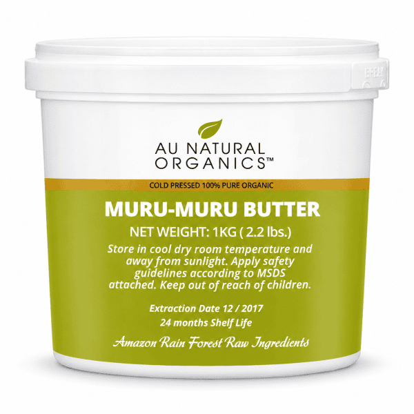 Au Natural Organics Muru-Muru Butter 1kg white tub on white