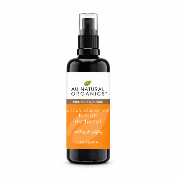 Au Natural Organics Neroli Hydrosol 100ml spray bottle on white