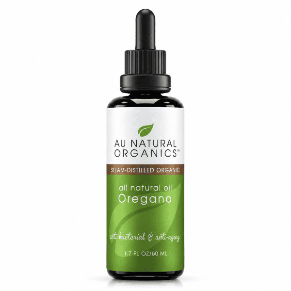 Au Natural Organics Oregano 50ml bottle on white