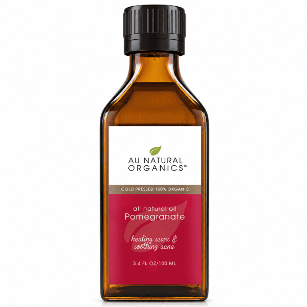 Au Natural Organics Pomegranate Oil 100ml bottle on white