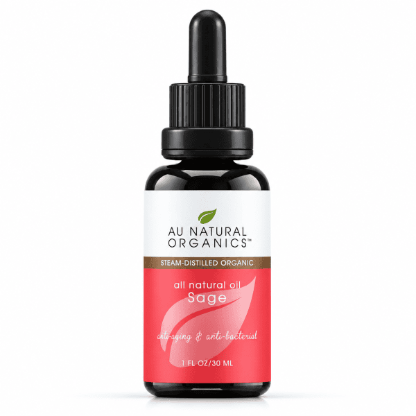 Au Natural Organics Sage 30ml bottle on white