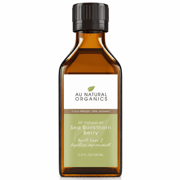 Au Natural Organics Sea Buckthorn Berry Oil 100ml bottle on white