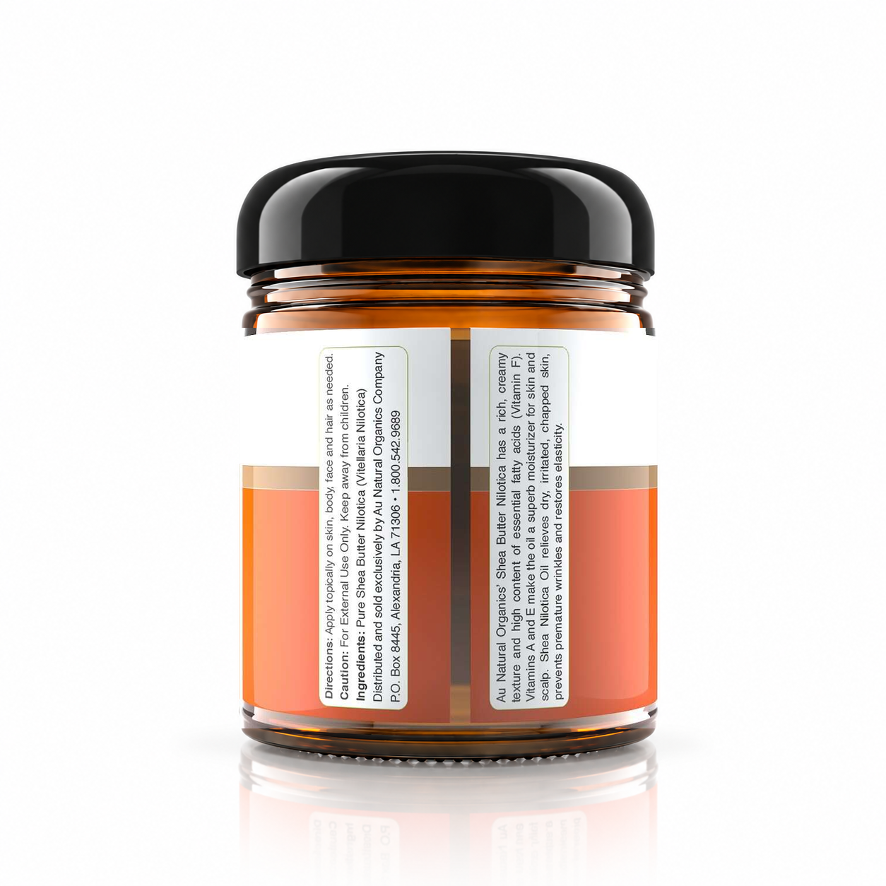 Au Natural Organics Shea Butter Nilotica, back label