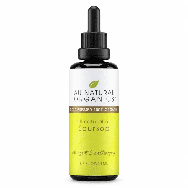 Soursop Oil 50ml dropper bottle by Au Natural Organics on white