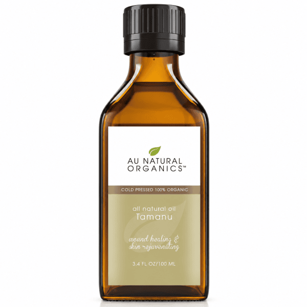 Au Natural Organics Tamanu Oil 100ml bottle on white