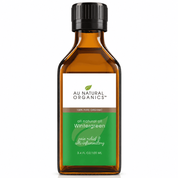 Au Natural Organics Wintergreen Oil 100ml bottle on white